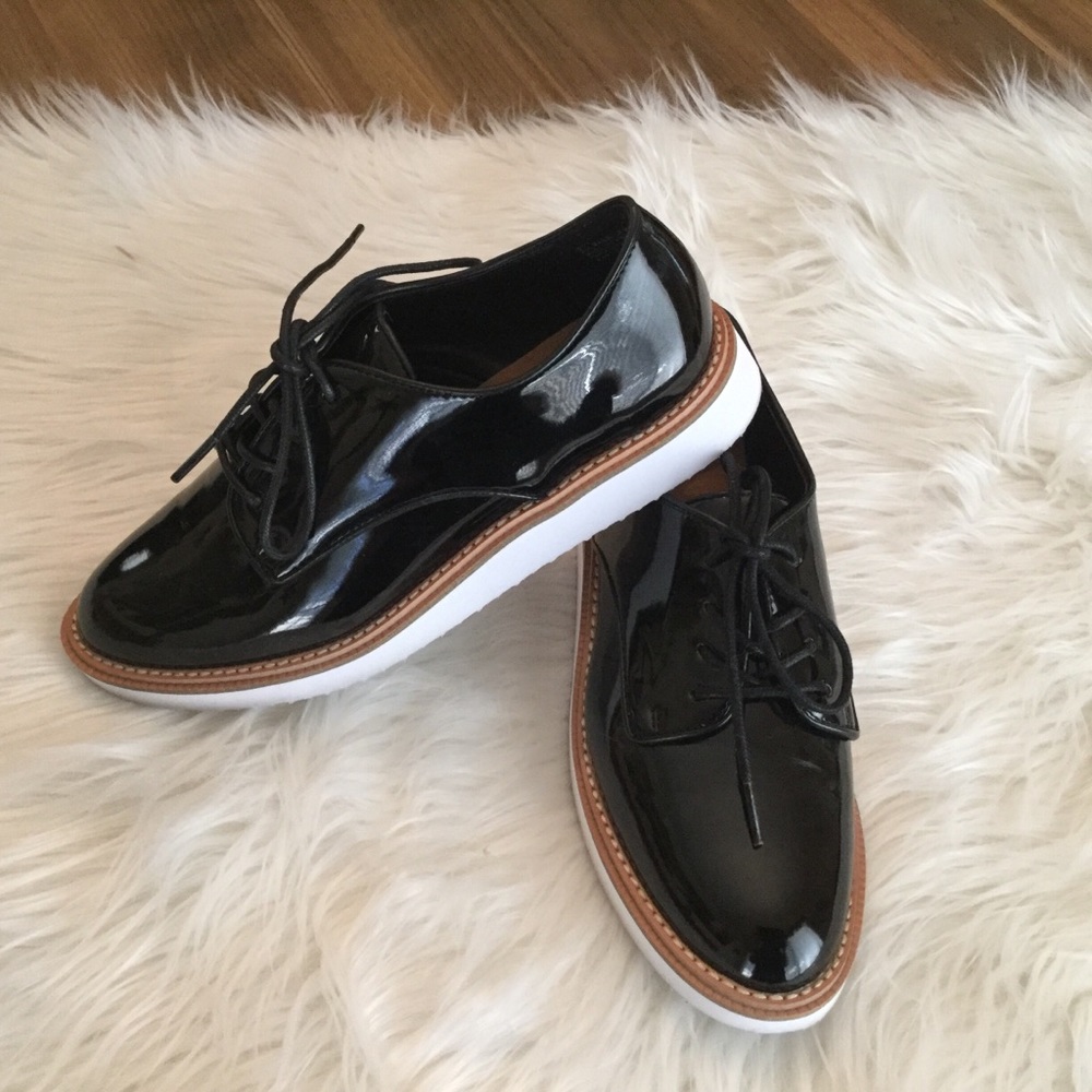 Patent Leather Oxford Loafers A New Day Black 8.5